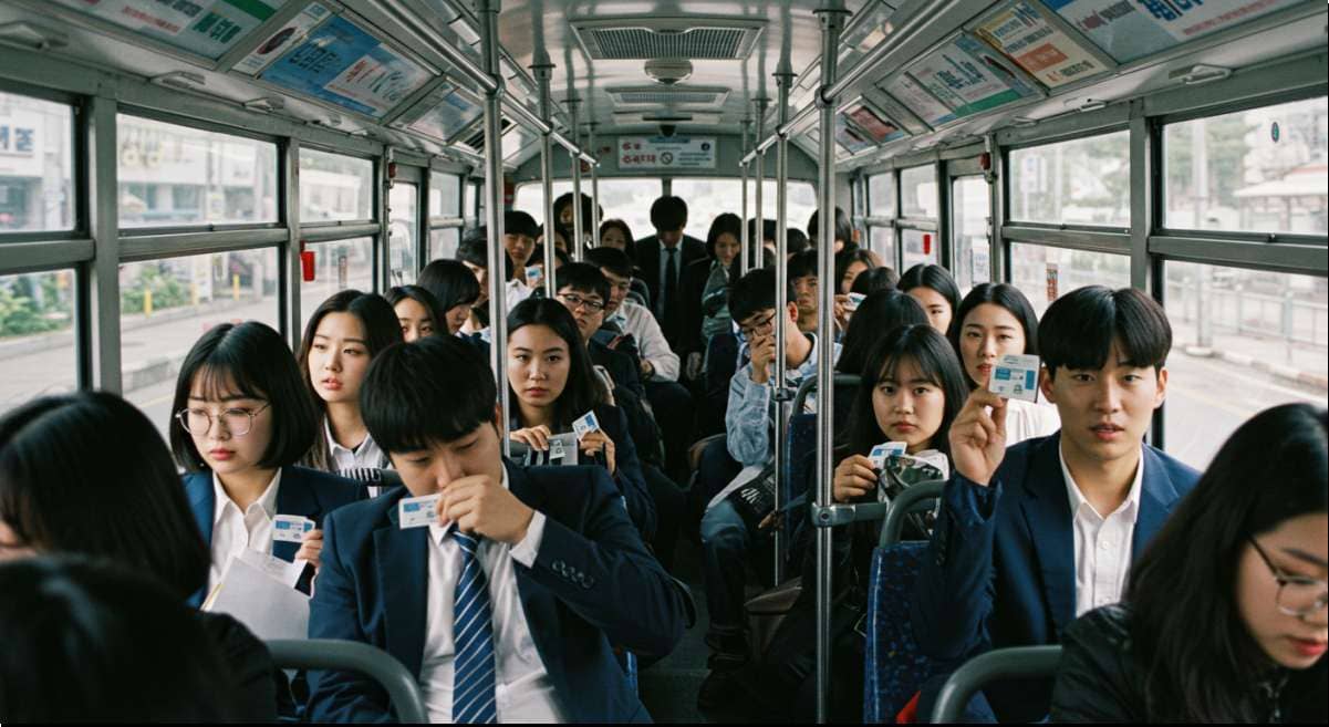 K 패스 카드 알뜰 교통카드 비교, K 패스 카드로 버스탄 고등학생 사진