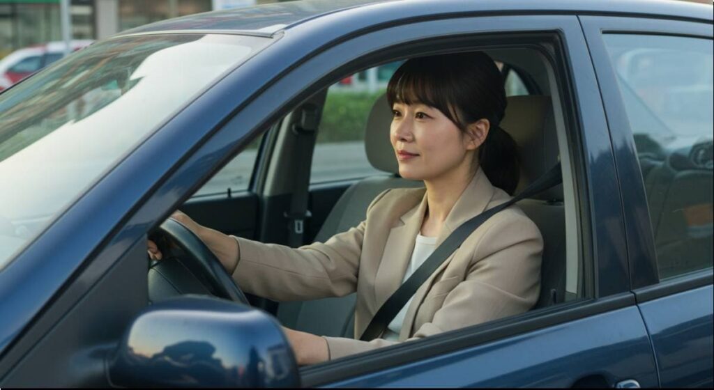 자동차 환급금 조회, 여성 운전자 사진