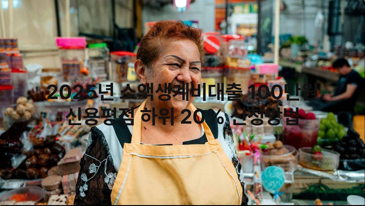 2025년 소액생계비대출 100만원
